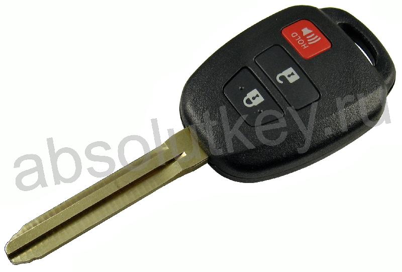 Корпус ключа для Toyota 2012-, 2+1  кнопки, TOY43
